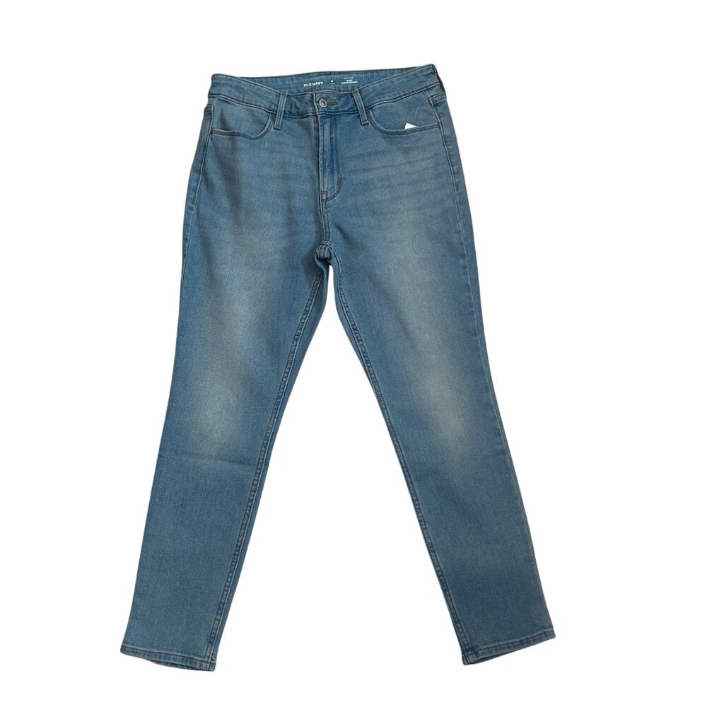 NWT Old Navy Womens High-Rise Wow Super-Skinny Jeans Size 8P Blue Denim 1887